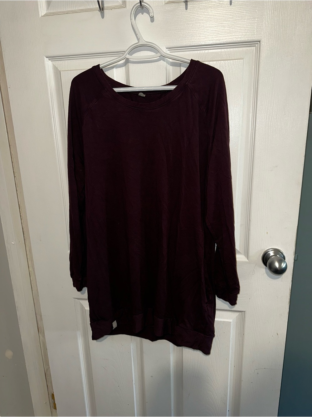 Sweetlegs Women’s Long-Sleeve Pullover Top - Deep Plum